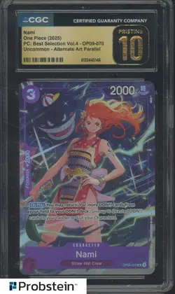 2025 One Piece PC Best Selection Vol.4 OP09-070 #Nami Alt Art CGC 10 PRISTINE - Image 1