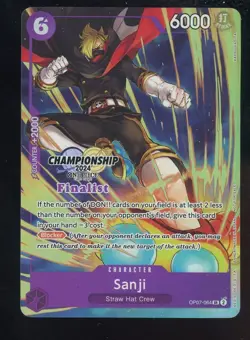 One Piece English OP07-064 Sanji Championship 2024 Finalist Super Rare - Image 1