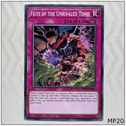 Fists of the Unrivaled Tenyi - MP20-EN135 - Common 1st Edition Yugioh - Image 1