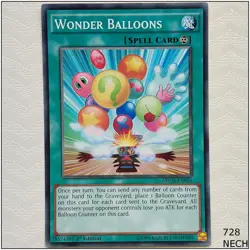 Wonder Balloons - NECH-EN055 - Common 1st Edition Yugioh - Image 1