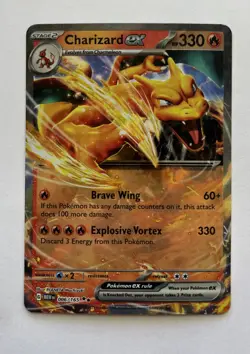 Pokemon TCG Charizard EX Scarlet & Violet Holo Double Rare Card 006/165 - Image 1