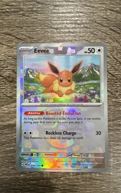 Pokemon Eevee TCG Master Ball Pattern 074/131 Prismatic Evolutions Holo Card - Image 1
