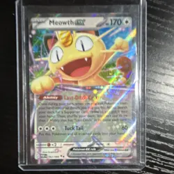 Pokemon TCG Meowth EX Holo Card English 062/088 170 HP Standard Size - Image 1