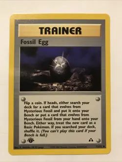 Fossil Egg 72/75 1st Edition Neo Discovery Pokemon NM Card - Image 1