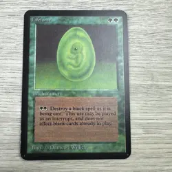 MTG Lifeforce Unlimited Rare Green Enchantment Vintage Magic Card MP - Image 1