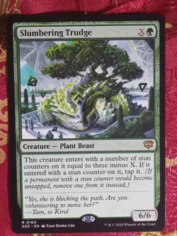 Slumbering Trudge Secrets of Strixhaven Magic The Gathering MTG Green Plant card - Image 1