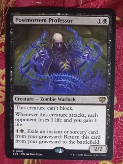 Postmortem Professor Secrets of Strixhaven Magic The Gathering MTG Zombie Card - Image 1