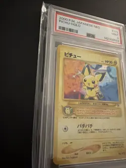 Pokemon Neo #172 Pichu Holo Card 2000 Japanese Edition, PSA 9 Graded - Image 2