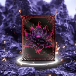 MTG Card Sleeves 100CT (Blood Black Lotus), Matte Art Blood Lotus - Image 2
