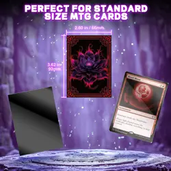 MTG Card Sleeves 100CT (Blood Black Lotus), Matte Art Blood Lotus - Image 3