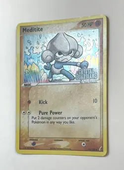 Meditite 56/100 Crystal Guardians Reverse Holo Stamp Pokemon Card NM Near Mint - Image 2