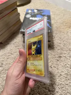 Pokemon Japanese Neo 1 Genesis 172 Pichu Holo 2000 Card 12/111 PSA 9 - Image 3