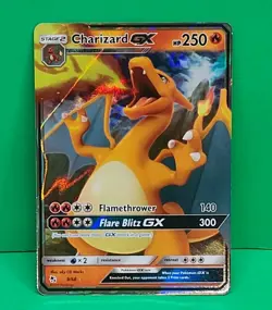 Pokemon SM Hidden Fates MINT Condition Charizard GX 9/68 Ultra Rare Card - Image 1