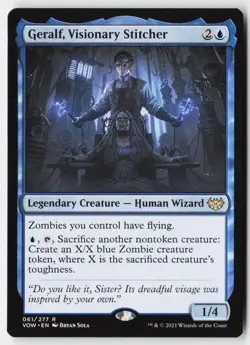 Geralf, Visionary Stitcher #61 (NM) Crimson Vow VOW Magic MTG - Image 1