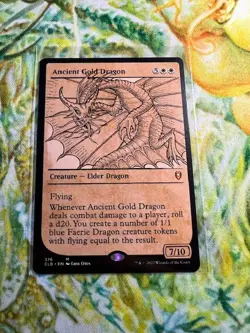Ancient Gold Dragon (Showcase) MTG: CLB *Pack Fresh* - Image 1