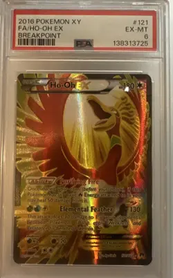 Pokemon TCG Ho-Oh EX Full Art Ultra Holo Rare Card 121/122 PSA 6 - Image 3