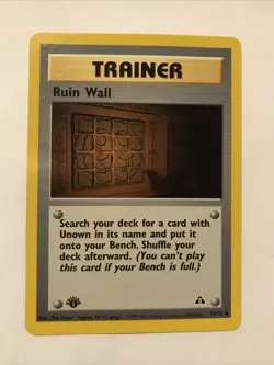 Pokemon Neo Discovery 1st Edition Ruin Wall 74/75 Non Holo Card - Image 1