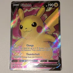 Pokemon Pikachu V 170/185 Ultra Rare Full Art Holo 190 HP Vivid Voltage - Image 1
