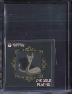 Pokemon 24k Gold Plating Metal Stickers Dragonair - Image 1