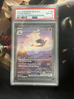 Pokemon TCG Charizard EX 199/165 Special Illustration Rare SV151 PSA 8 - Image 1