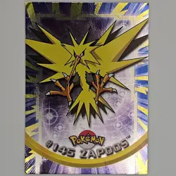 Pokemon 2000 Topps TV Animation Edition Series 3 #145 Zapdos Blue Logo - Image 1