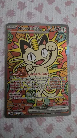 Meowth ex 121/088 ENGLISH Special Illustration Rare - Perfect Order SIR Pokemon - Image 1