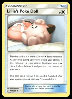 Lillie's Poke Doll 197/236 Cosmic Eclipse Pokemon NM - Image 1