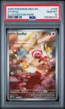 STUFFUL #154 PSA 10 2025 Illustration Rare Pokemon Mega Evolution - Image 1