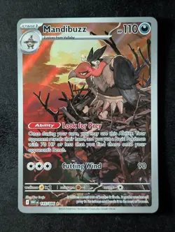 2025 Pokemon MANDIBUZZ #145/086 Black Bolt Holo Illustration Rare English - Image 1