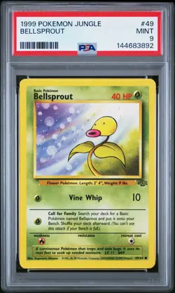 1999 Pokemon BELLSPROUT Jungle #49 PSA 9 Mint - Image 1