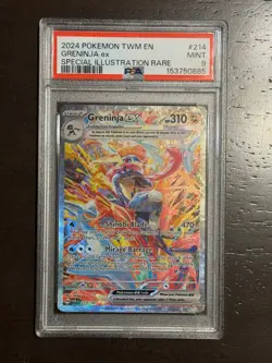 2024 POKEMON TWM EN-TWILIGHT MASQUERADE #214 GRENINJA EX PSA 9 - Image 1