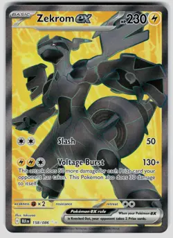 Pokemon SV: Black Bolt Zekrom ex 158/086 Holo Ultra Rare NM - Image 1