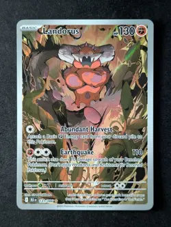 2025 Pokemon LANDORUS #131/086 Black Bolt Holo Illustration Rare English - Image 1