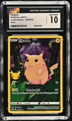 Pikachu 2021 Pokemon Celebrations CGC 10 #005 - Image 1