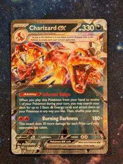 Pokemon TCG Charizard ex 54/91 Paldean Fates NM - Image 1