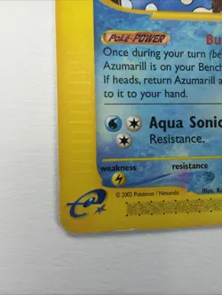Azumarill 4/147 Aquapolis Pokemon Vintage, Non Holo, E- Reader, 2002 - Image 3
