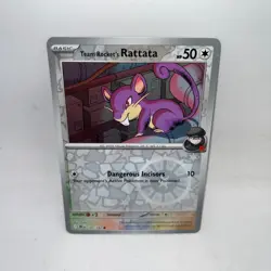 Team Rocket's Rattata 147/182 Common Destined Rivals Pokemon Reverse Holo NM - Image 1