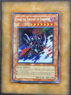 Yugioh Gorz the Emissary of Darkness DLG1-EN000 Secret Rare Limited Edition LP - Image 1