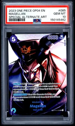 2023 One Piece OP04-085 Magellan Special Alternate Art (SP) ENG | PSA GEM 10 - Image 1