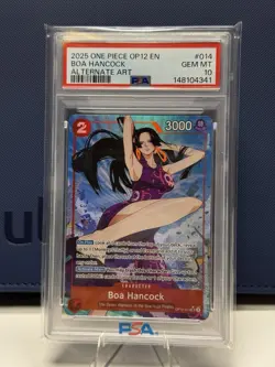 2025 ONE PIECE OP12-LEGACY OF THE MASTER ALTERNATE ART #014 BOA HANCOCK PSA 10 - Image 1