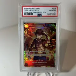 2024 One Piece EN Treasure Booster Set #006 Monkey D. Luffy PSA 10 Gem Mint - Image 1