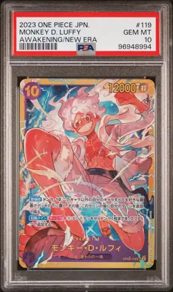 Japanese One Peice Monkey D Luffy 119 OP05-119 Awakening of the New Era PSA 10 - Image 1