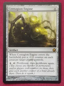 Magic The Gathering SCARS OF MIRRODIN CONTAGION ENGINE artifact card MTG - Image 1