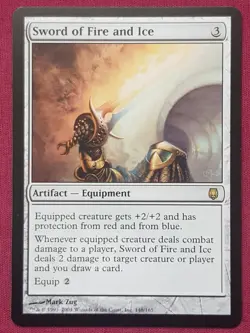Magic The Gathering DARKSTEEL SWORD OF FIRE AND ICE artifact card MTG - Image 1