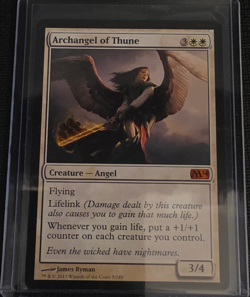 Wizards of the Coast Archangel of Thune M14 Mythic White Creature Card 5/249 - Image 1