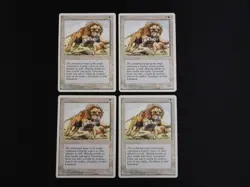 4x Savannah Lions HP [4th Edition] Mtg Magic Free Tracking! - Image 1