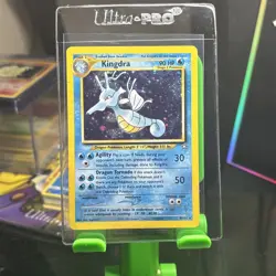 Pokemon TCG Kingdra Neo Genesis Holo Rare Card 8/111 Swirl LP - Image 1