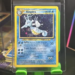 Pokemon TCG Kingdra Neo Genesis Holo Rare Card 8/111 Swirl LP - Image 2