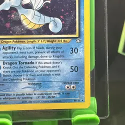 Pokemon TCG Kingdra Neo Genesis Holo Rare Card 8/111 Swirl LP - Image 5