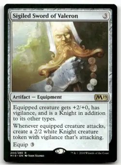 Sigiled Sword of Valeron - Core Set 2019 MTG NM - Image 1